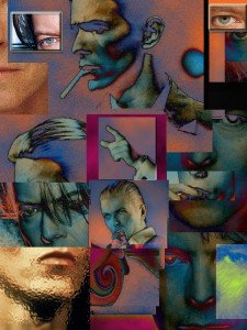 David Bowie Faces Phases David Bowie Faces Phases Photoshop Poster Art