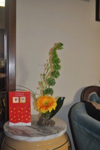 birthday setting Take a Bough Floral Arrangement